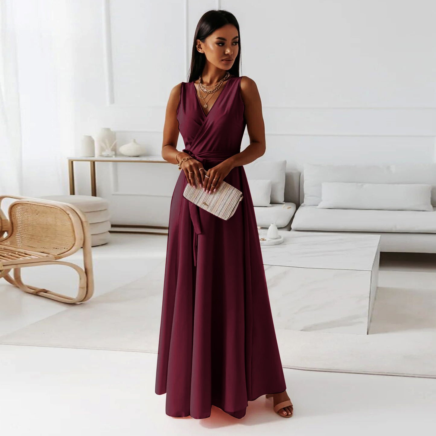 Robe Maxi Ceinturée
