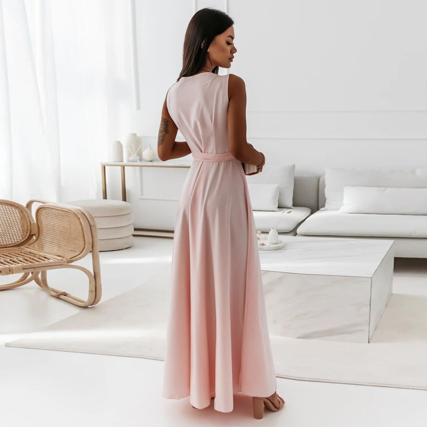 Robe Maxi Ceinturée