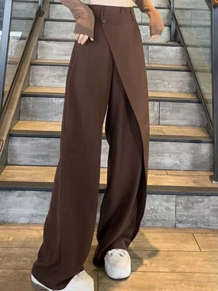 Pantalon Large Asymétrique Femme