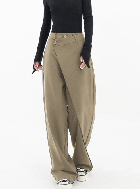 Pantalon Large Asymétrique Femme