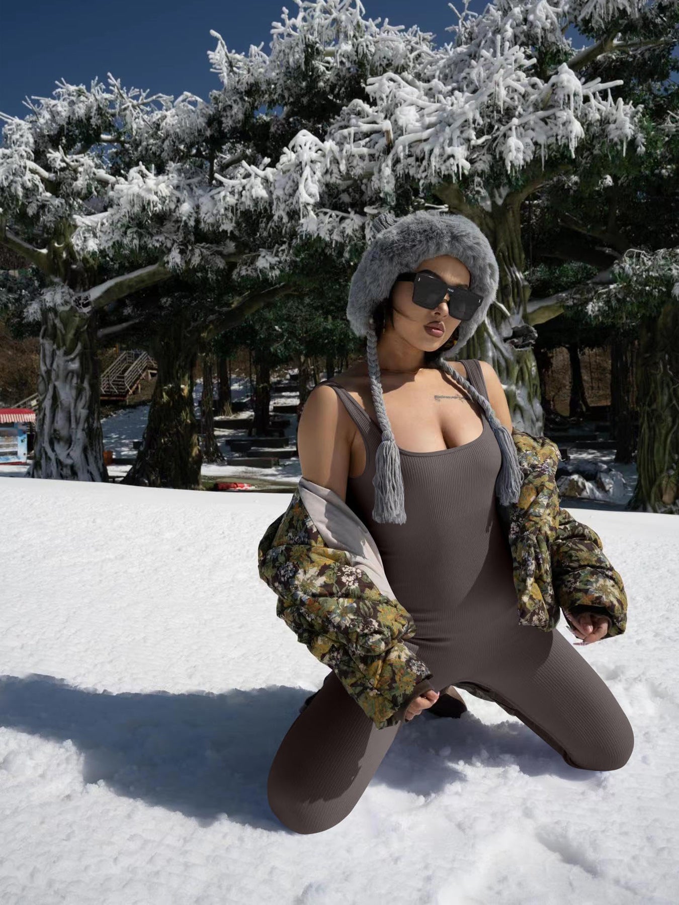 Collant Débardeur Femme à Bretelles