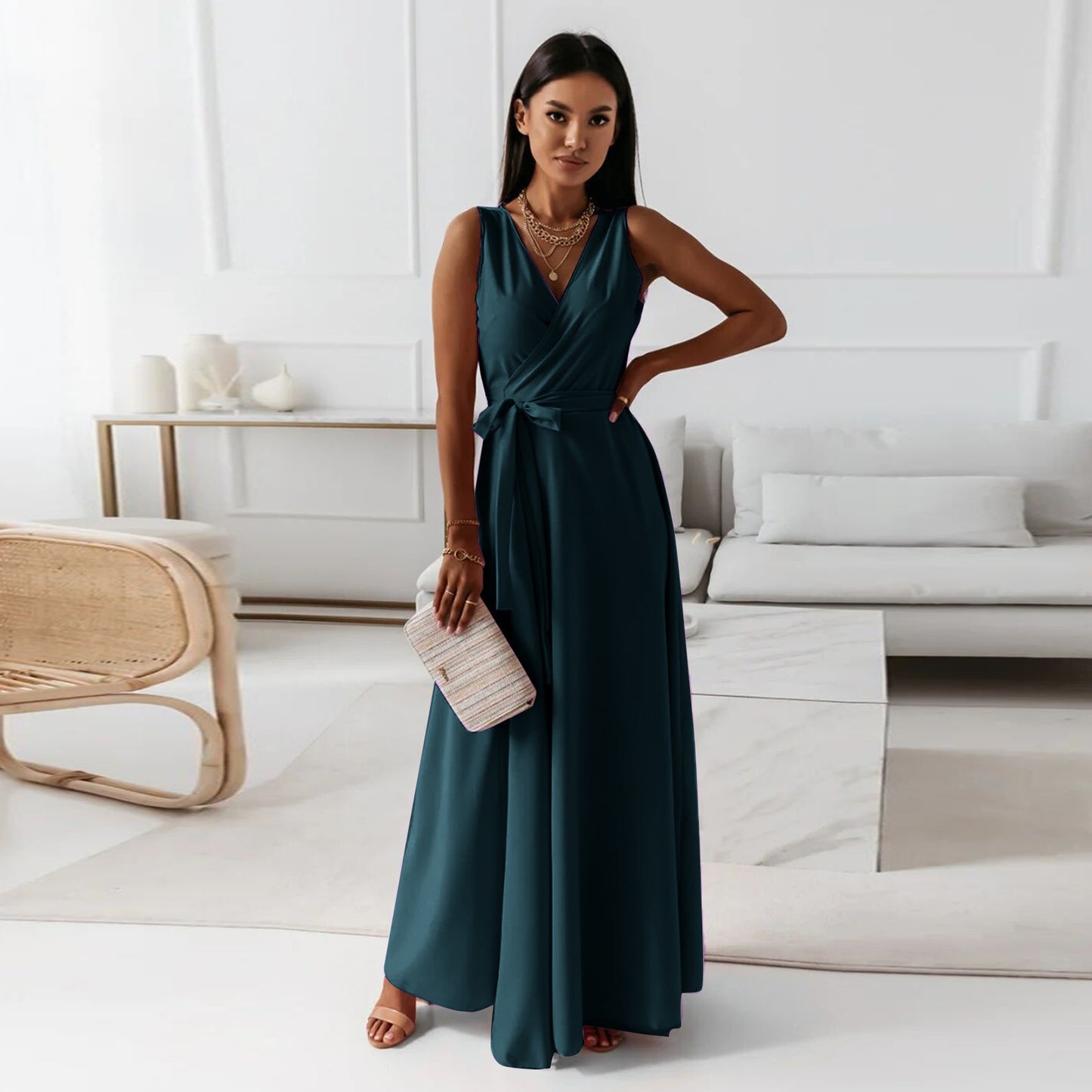 Robe Maxi Ceinturée