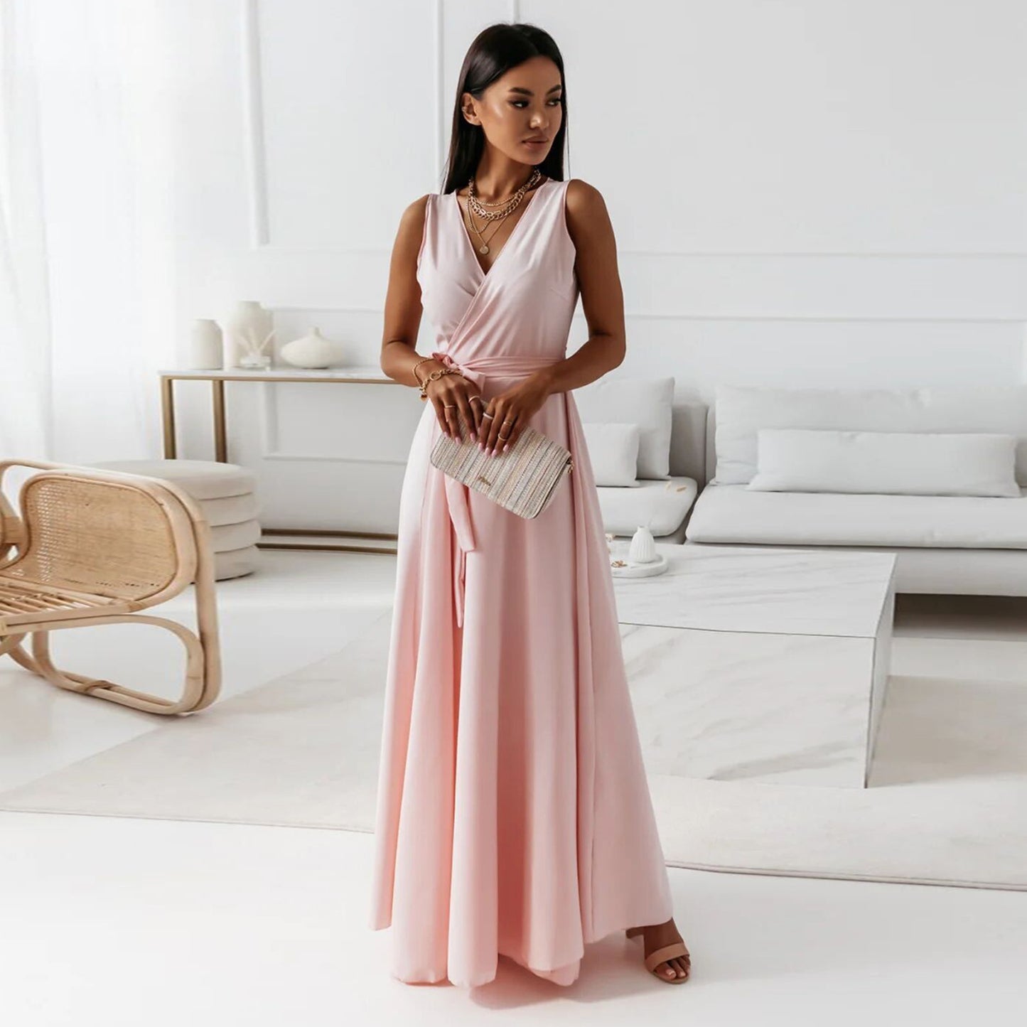 Robe Maxi Ceinturée