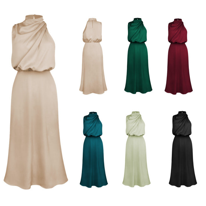 Robe Satinée Élégante – Soirée d’Été