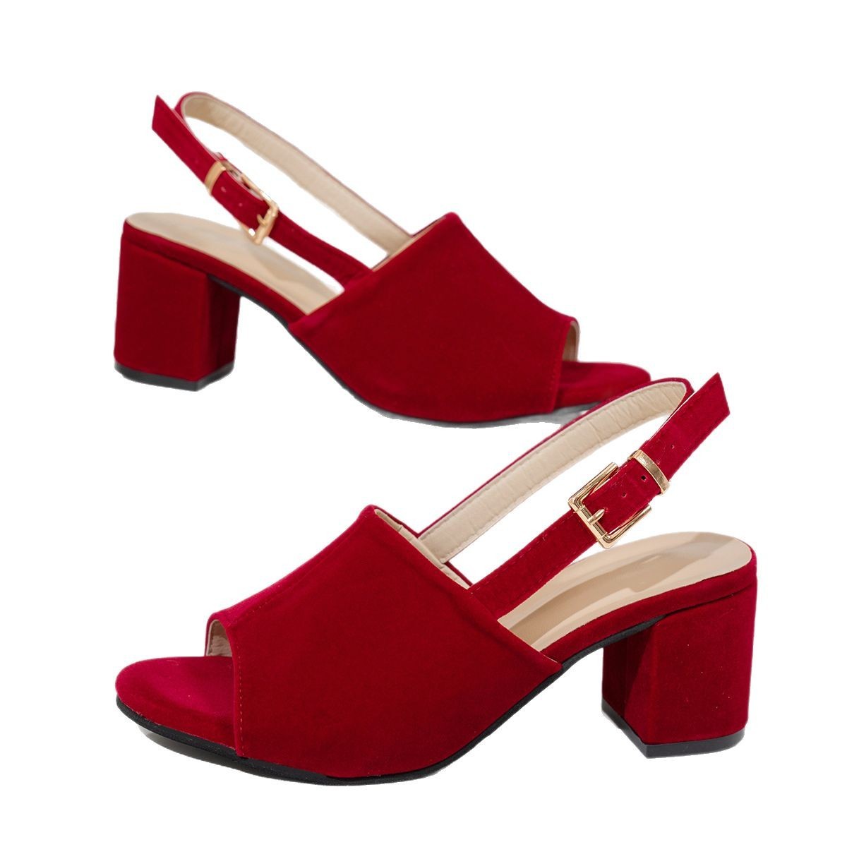 Sandales Talons Cuir Mat