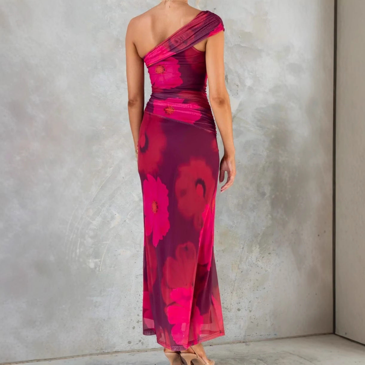 Robe Sexy à Carreaux Dos Nu